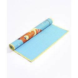 Babyhug Multipurpose Air Filled Waterproof Mat Bear Print - Blue - L 89.5 x B 58 cm Blue