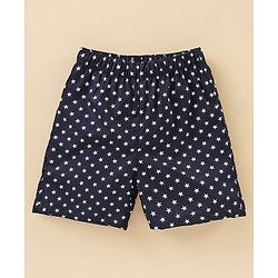 Babyhug 100% Cotton Boxers Pack of 2 - Navy Blue White