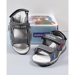 Cute Walk by Babyhug Sandals  - Grey