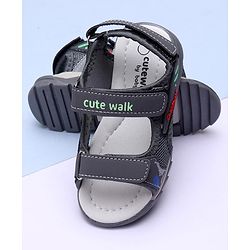 Cute Walk by Babyhug Sandals  - Grey