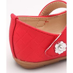 Cute Walk by Babyhug Sequin Embellished Belly Shoes - Red