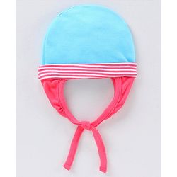 Babyhug 100% Cotton Cap with Knot - Blue