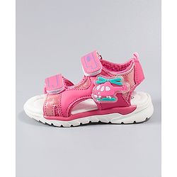 Cute Walk by Babyhug Casual Sandals Helicopter Patch - Fuschia