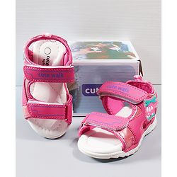Cute Walk by Babyhug Casual Sandals Helicopter Patch - Fuschia