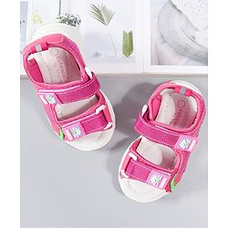 Cute Walk by Babyhug Casual Sandals Floral Patch - Fuschia