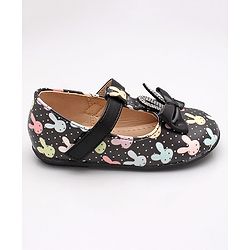 Cute Walk by Babyhug Sandal Bunny Print - Black
