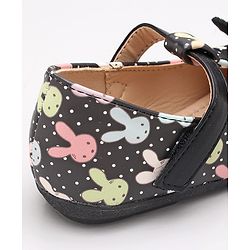 Cute Walk by Babyhug Sandal Bunny Print - Black