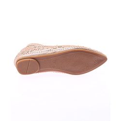 Cute Walk by Babyhug Party Wear Belly Shoes Studded Detailing - Champagne