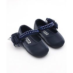 Cute Walk by Babyhug Perl Studded Sandals - Navy