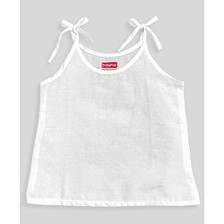 Babyhug 100% Cotton Sleeveless Slips Solid Color Pack of 5 -  White