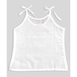 Babyhug 100% Cotton Sleeveless Slips Solid Color Pack of 5 -  White