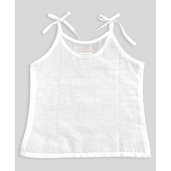 Babyhug 100% Cotton Sleeveless Slips Solid Color Pack of 5 -  White