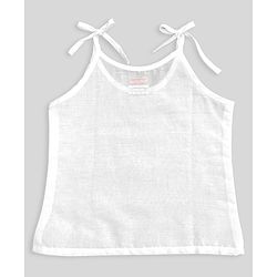 Babyhug 100% Cotton Sleeveless Slips Solid Color Pack of 5 -  White