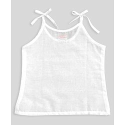 Babyhug 100% Cotton Sleeveless Slips Solid Color Pack of 5 -  White