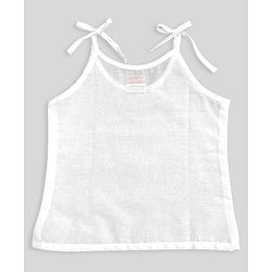 Babyhug 100% Cotton Sleeveless Slips Solid Color Pack of 5 -  White