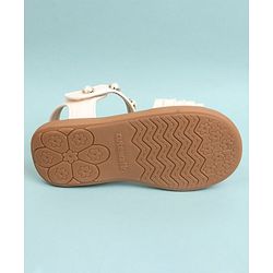 Cute Walk by Babyhug Party Wear Sandals Bead Detailing - Off White