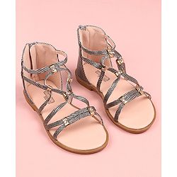 Cute Walk by Babyhug Sandals - Grey
