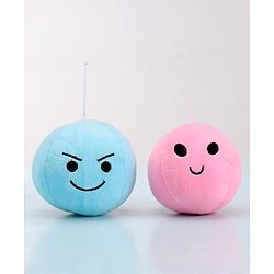 Babyhug Soft Smiley Balls Set of 7|Colorful Plush Balls for Toddlers|Boosts Sensory, Motor & Social Skills|Safe & Interactive|Learning Through Play|BIS|Ideal Gift|2+ Months|Multicolor