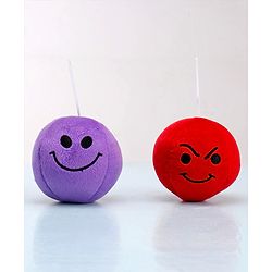 Babyhug Soft Smiley Balls Set of 7|Colorful Plush Balls for Toddlers|Boosts Sensory, Motor & Social Skills|Safe & Interactive|Learning Through Play|BIS|Ideal Gift|2+ Months|Multicolor