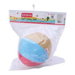 Babyhug Multi Textured Rattling Ball Multicolor - Height 15 cm