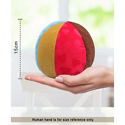 Babyhug Multi Textured Rattling Ball Multicolor - Height 15 cm