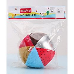 Babyhug Multi Textured Rattling Ball Multicolor - Height 15 cm