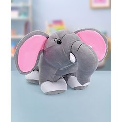Babyhug Baby Elephant Soft Toy Grey - Height 23 cm