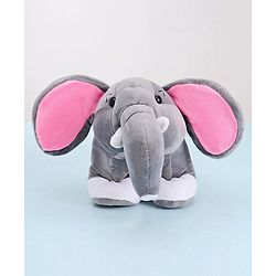 Babyhug Baby Elephant Soft Toy Grey - Height 23 cm