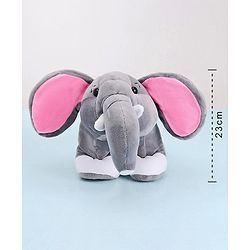 Babyhug Baby Elephant Soft Toy Grey - Height 23 cm