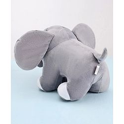 Babyhug Baby Elephant Soft Toy Grey - Height 23 cm