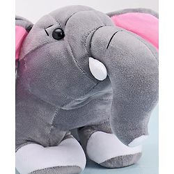 Babyhug Baby Elephant Soft Toy Grey - Height 23 cm