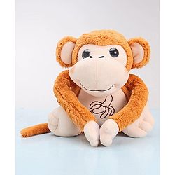 Babyhug Monkey Soft Toy Brown - Height 40 cm