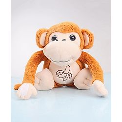 Babyhug Monkey Soft Toy Brown - Height 40 cm