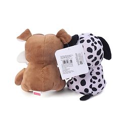 Babyhug Dog Soft Toy Pack of 2 Black Brown - Height 15 cm