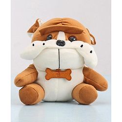 Babyhug Dog Soft Toy Pack of 2 Black Brown - Height 15 cm