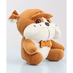 Babyhug Dog Soft Toy Pack of 2 Black Brown - Height 15 cm