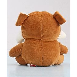 Babyhug Dog Soft Toy Pack of 2 Black Brown - Height 15 cm