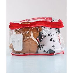 Babyhug Dog Soft Toy Pack of 2 Black Brown - Height 15 cm