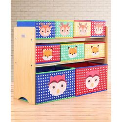 Babyhug 9 Bins Storage Organizer Animal Print - Multicolor