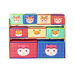Babyhug 9 Bins Storage Organizer Animal Print - Multicolor