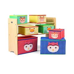 Babyhug 9 Bins Storage Organizer Animal Print - Multicolor