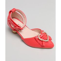 Cute Walk by Babyhug Stone Studded Sandals - Red