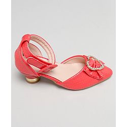 Cute Walk by Babyhug Stone Studded Sandals - Red