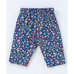 Babyhug Three Fourth Leggings Pack of 2 - Pink Navy Blue
