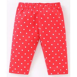 Babyhug Three Fourth Leggings Pack of 2 - Blue Red