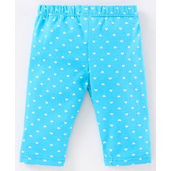 Babyhug Three Fourth Leggings Pack of 2 - Blue Red