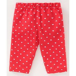 Babyhug Three Fourth Leggings Pack of 2 - Red Navy