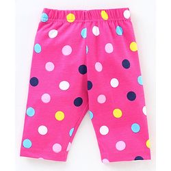 Babyhug Three Fourth Leggings Pack of 2 - Navy Blue Pink