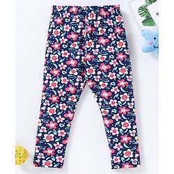 Babyhug Full Length Printed Leggings - Blue