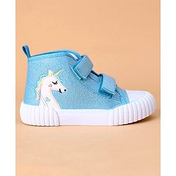 Cute Walk by Babyhug Casual Shoes Unicorn Embroidery - Blue